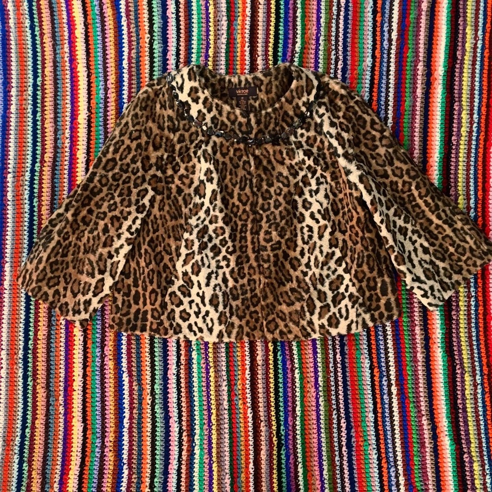 Y2K Leopard 🐆 Print Crop Jacket